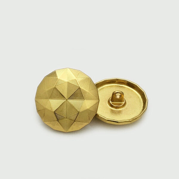 17.5/22.5mm Gold Silver Chevron Pattern Metal Buttons 20pcs - Image 4