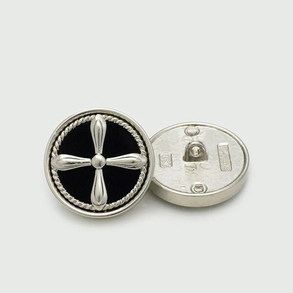 17.5/20/25mm Retro Cross Round Velvet Metal Buttons 10pcs - Image 6