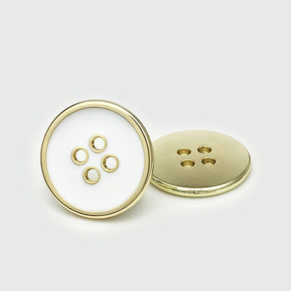 10-25mm Gold Silver Round Flat Four Holes Metal Buttons 20pcs - Image 6