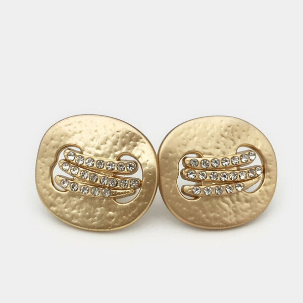 17.5/22.5/25mm Irregular Metal Buttons with Diamond 12pcs - Image 4