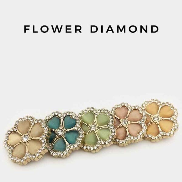 25mm Flower Diamond Metal Buttons for Women's Coats Suits 10pcs