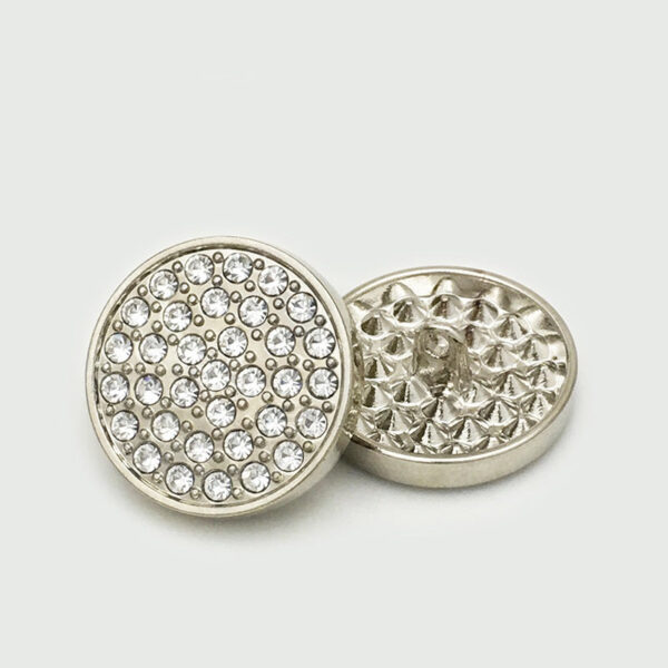 10-25mm Gold Silver Metal Classic Diamond Coat Buttons 20pcs - Image 5