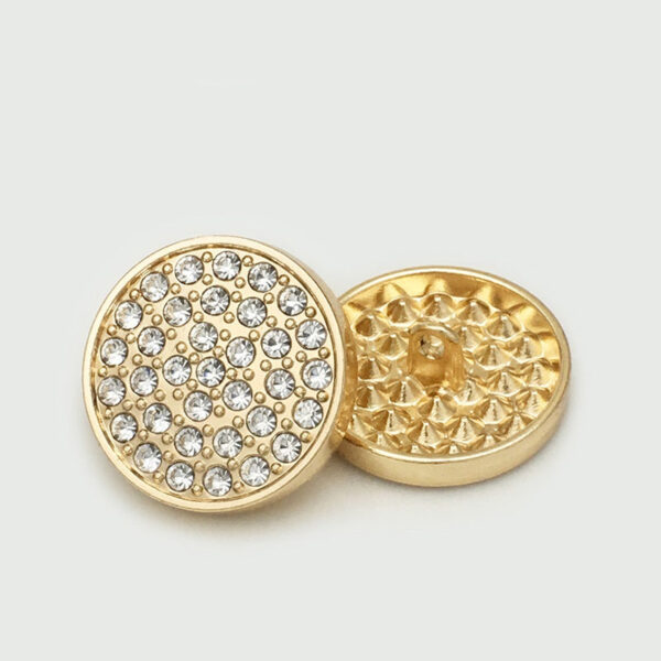 10-25mm Gold Silver Metal Classic Diamond Coat Buttons 20pcs - Image 4