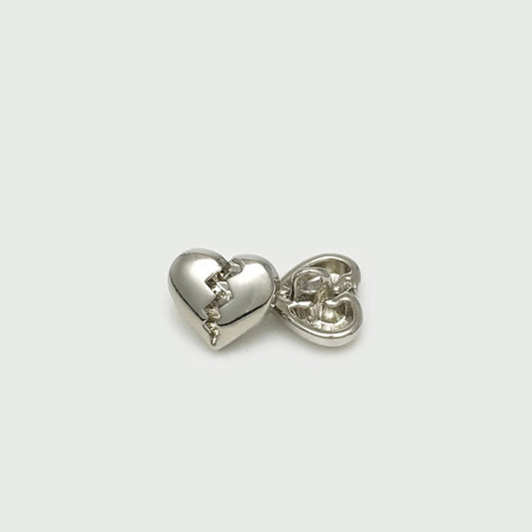 11mm Gold & Silver Heart-Shaped Metal Shirt Buttons with Shank 30pcs - Image 5
