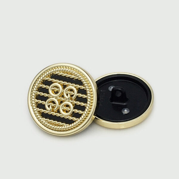 17.5/20/22.5mm Gold Double Circle Metal Buttons 20pcs - Image 5