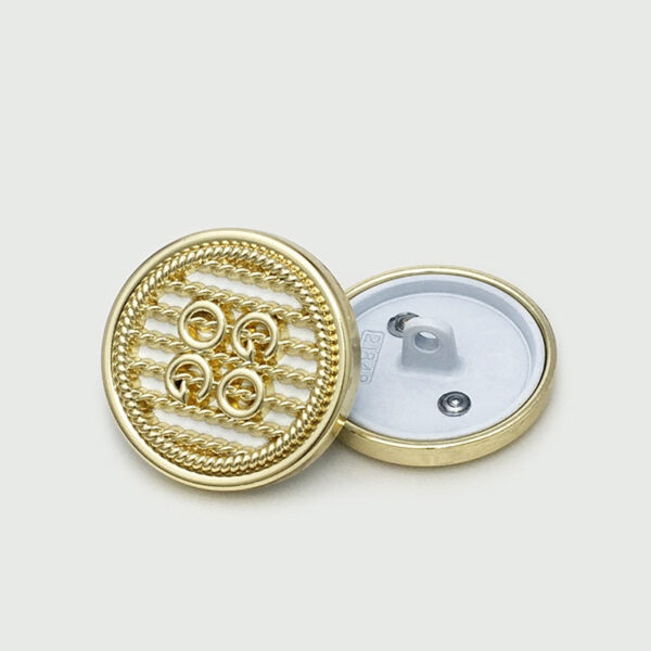 17.5/20/22.5mm Gold Double Circle Metal Buttons 20pcs - Image 4
