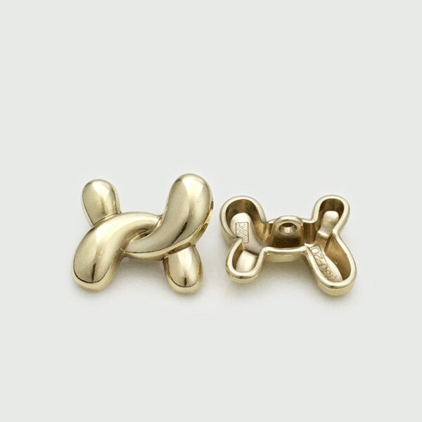 15/17.5/20/22.5mm Gold Irregular X-Shaped Metal Buttons 20PCS - Image 4