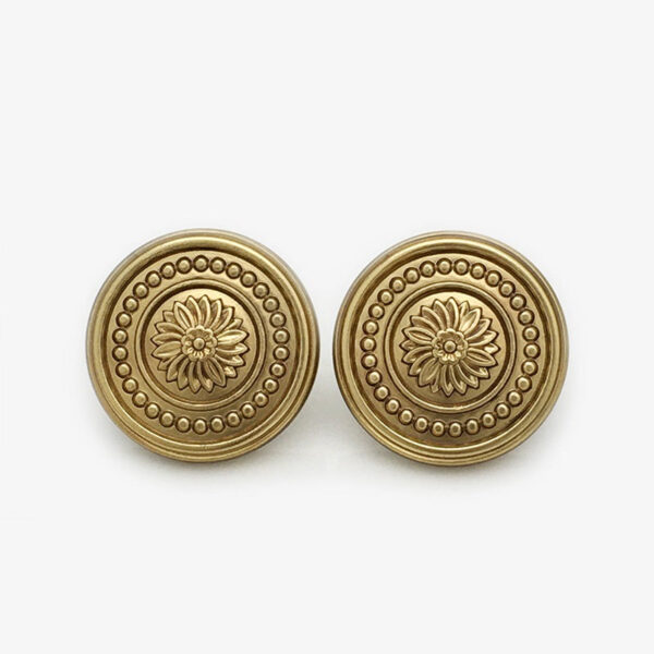 15-22.5mm Vintage Daisy Flower Metal Buttons Ancient Gold Finish 20pcs - Image 5