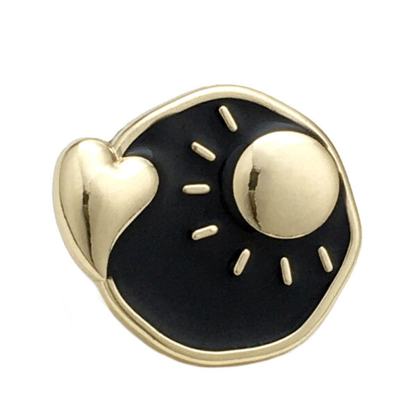 17.5/22.5mm Irregular Metal Sun Moon Heart Buttons 30 Pack(6 Styles) - Image 2