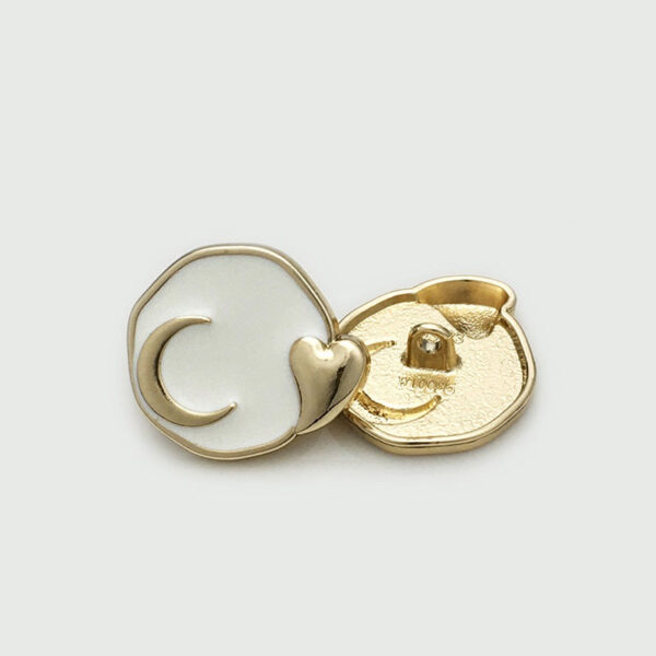 17.5/22.5mm Irregular Metal Sun Moon Heart Buttons 30 Pack(6 Styles) - Image 7
