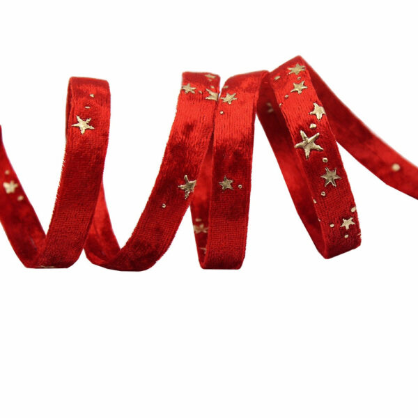 10MM/25MM/50MM Embroidered Velvet Ribbon 35 Yards Pack - Image 9