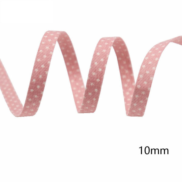 10/25/38mm Star-Printed Fabric Ribbon 8 Colors Set - Image 3