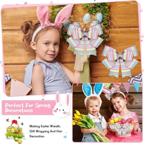 Easter Imitation Hemp Wire Edge Ribbon 2 Rolls Set - Image 5