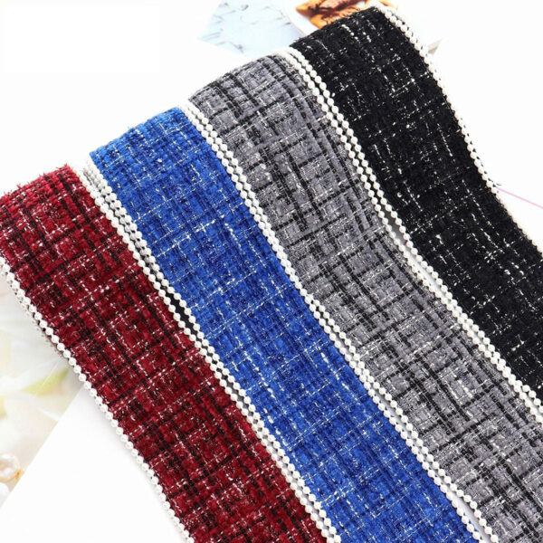 38mm Checkered Flannel Ribbon with Bead Edge 5 Yards - Image 3