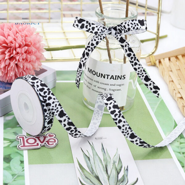 10mm Zebra, Cow, Leopard, Giraffe Print Ribbons 60 Yards - Image 2