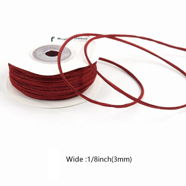 3mm Suede Leather Cord Fine Ribbon for DIY Projects 24 Color Pack - Image 4