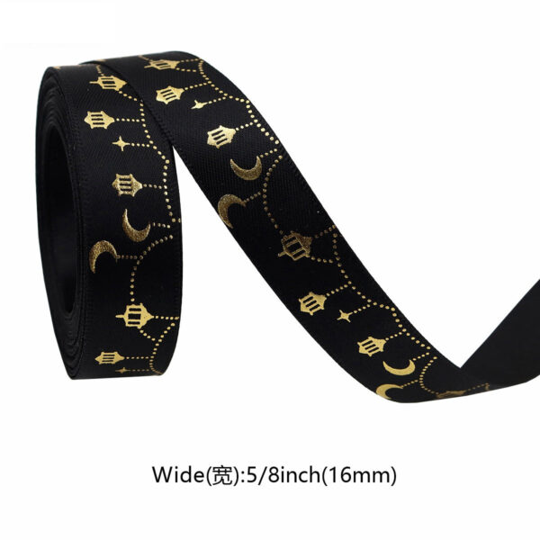 10mm Star and Moon Gold Ribbon 35 Yards 7 Color Pack - Image 2