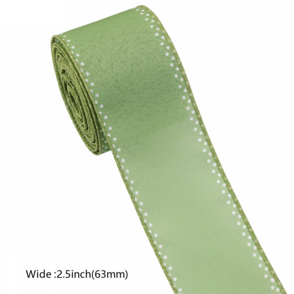 6 Rolls 2.5"×5 Yard Wired Edge Summer Flowers Ribbons for Wreath Bow - Image 6