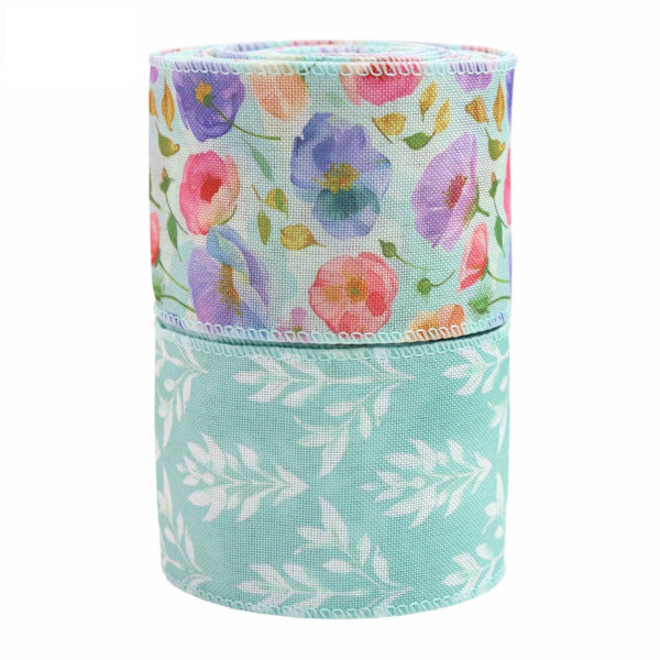 63mm Spring Flower Wire Edge Crochet Ribbon 5 Yards per Roll - Image 3
