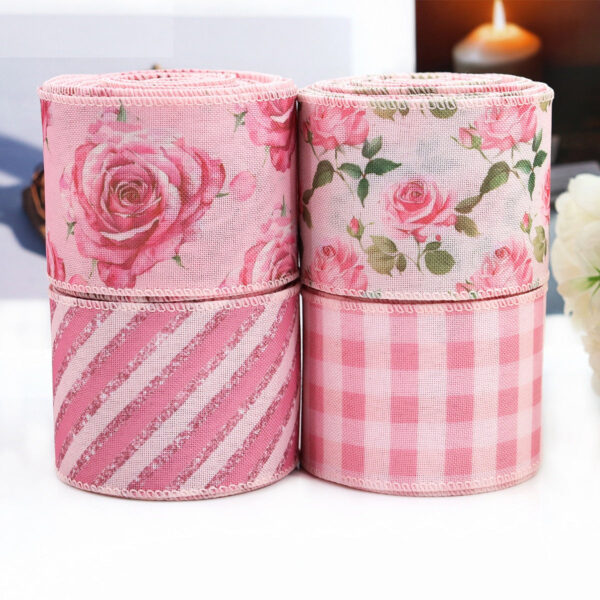 63mm Spring Flower Wire Edge Crochet Ribbon 5 Yards per Roll - Image 7