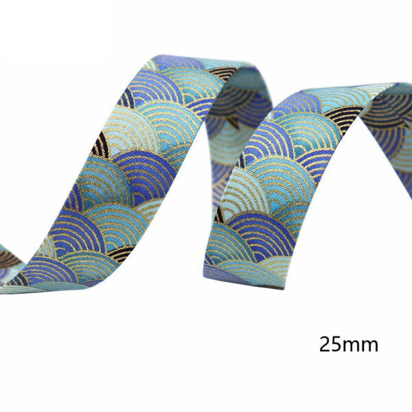 10mm/25mm/40mm Japanese Style Sakura Water Ripple Ribbon 8 Pack - Image 6