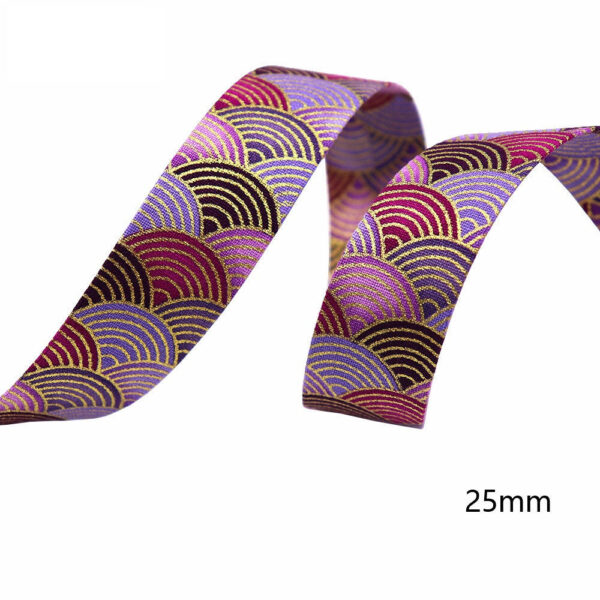 10mm/25mm/40mm Japanese Style Sakura Water Ripple Ribbon 8 Pack - Image 9