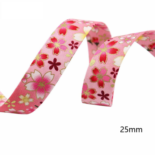 10mm/25mm/40mm Japanese Style Sakura Water Ripple Ribbon 8 Pack - Image 12