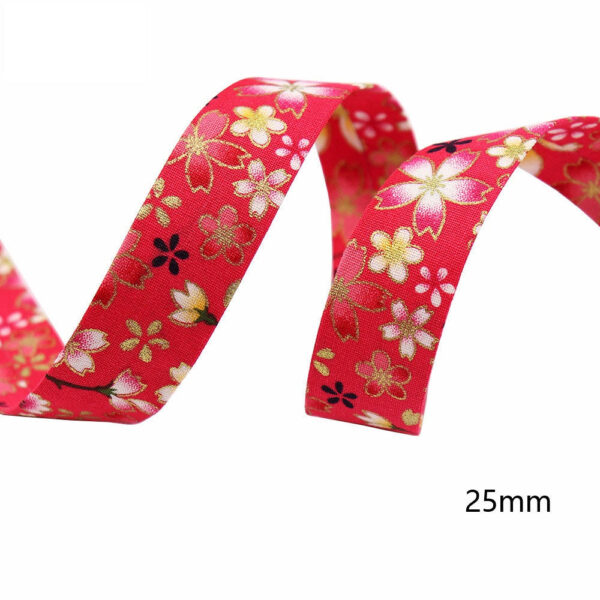10mm/25mm/40mm Japanese Style Sakura Water Ripple Ribbon 8 Pack - Image 10