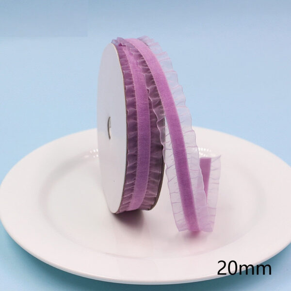 20mm Colorful Lace Edge Elastic Ribbon 10 Yards Per Roll - Image 6
