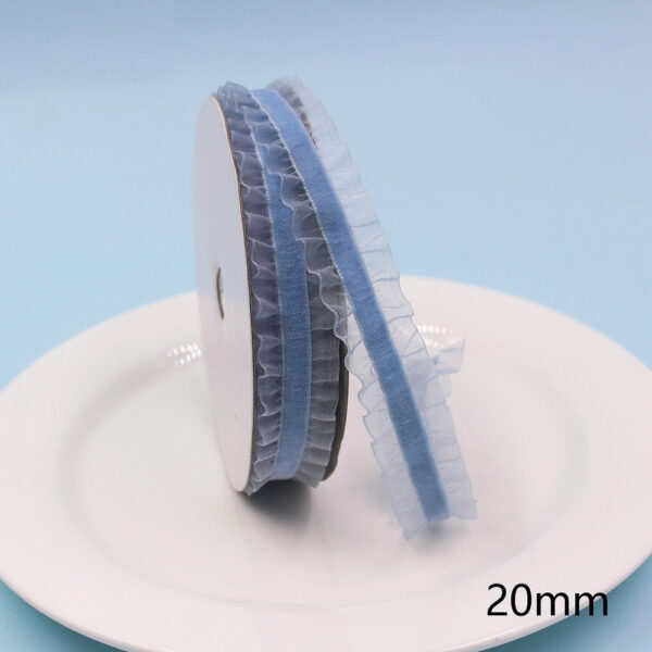 20mm Colorful Lace Edge Elastic Ribbon 10 Yards Per Roll - Image 3