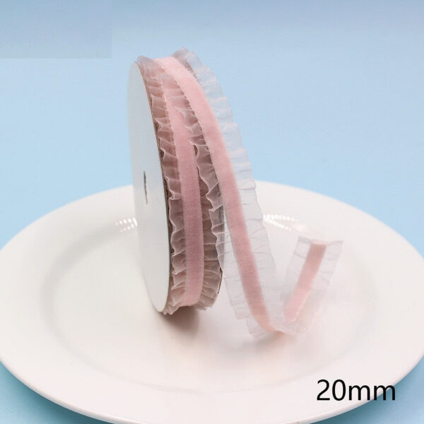 20mm Colorful Lace Edge Elastic Ribbon 10 Yards Per Roll - Image 7
