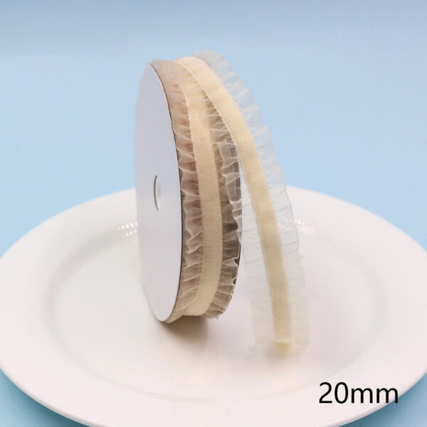 20mm Colorful Lace Edge Elastic Ribbon 10 Yards Per Roll - Image 14