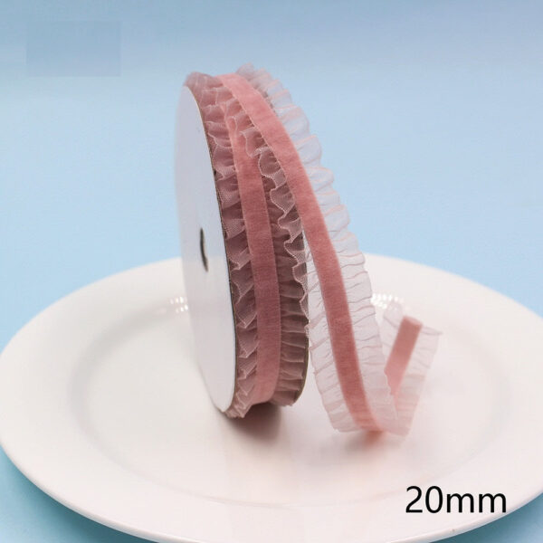 20mm Colorful Lace Edge Elastic Ribbon 10 Yards Per Roll - Image 5