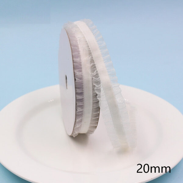 20mm Colorful Lace Edge Elastic Ribbon 10 Yards Per Roll - Image 13