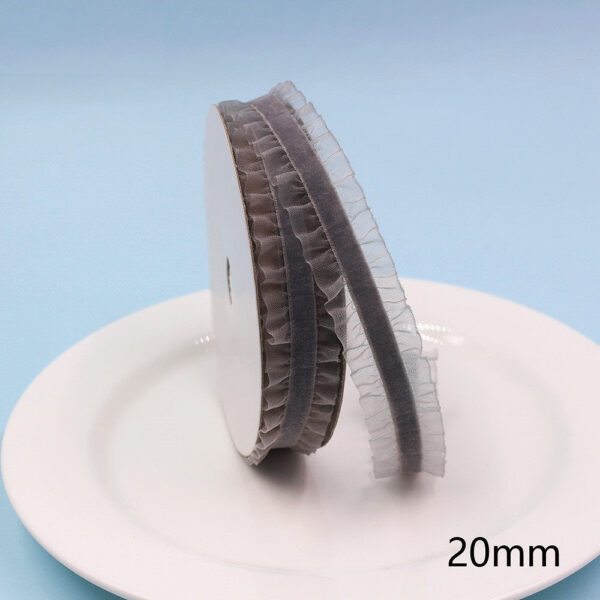 20mm Colorful Lace Edge Elastic Ribbon 10 Yards Per Roll - Image 12