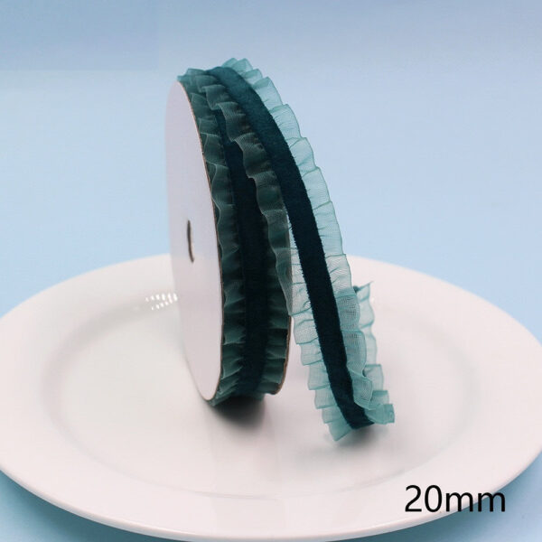 20mm Colorful Lace Edge Elastic Ribbon 10 Yards Per Roll - Image 10