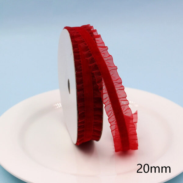 20mm Colorful Lace Edge Elastic Ribbon 10 Yards Per Roll - Image 8