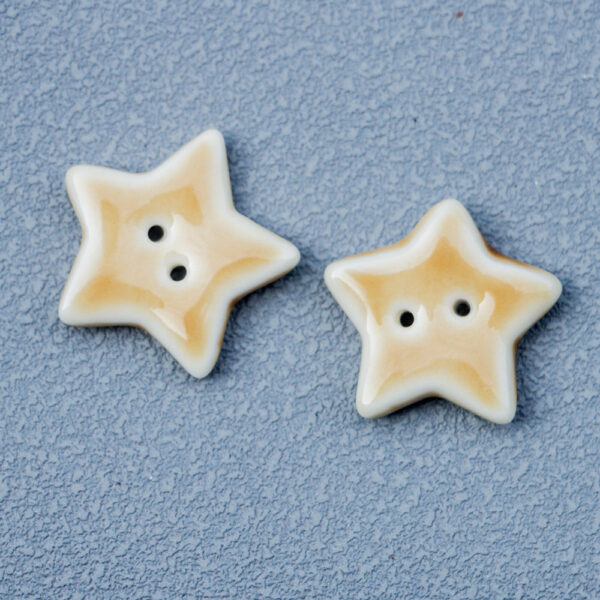 20mm Five-Pointed Star 2 Hole Ceramic Buttons for Handmade DIY Jewelry 10PCS - Image 4