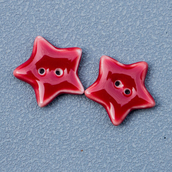 20mm Five-Pointed Star 2 Hole Ceramic Buttons for Handmade DIY Jewelry 10PCS - Image 6