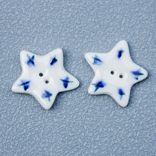 20mm Five-Pointed Star 2 Hole Ceramic Buttons for Handmade DIY Jewelry 10PCS - Image 8