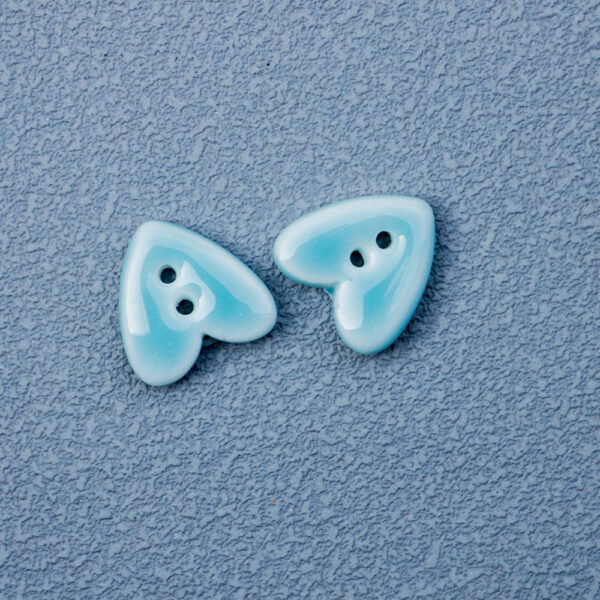 20mm Tiny Heart-Shaped 2-Hole Ceramic Buttons for Handmade DIY Jewelry 10pcs - Image 5