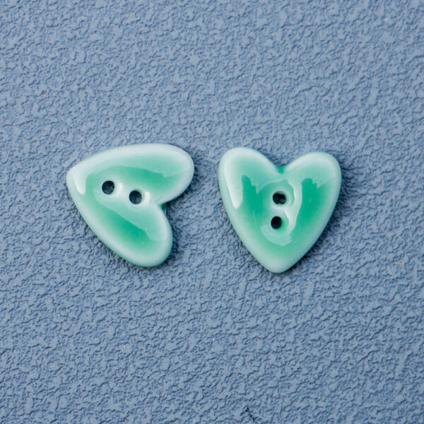 20mm Tiny Heart-Shaped 2-Hole Ceramic Buttons for Handmade DIY Jewelry 10pcs - Image 7