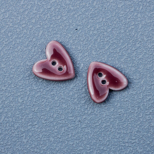 20mm Tiny Heart-Shaped 2-Hole Ceramic Buttons for Handmade DIY Jewelry 10pcs - Image 8