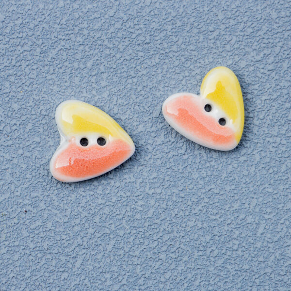 20mm Tiny Heart-Shaped 2-Hole Ceramic Buttons for Handmade DIY Jewelry 10pcs - Image 10