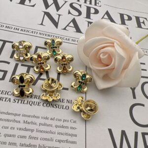 18mm High-Gloss Diamond-Encrusted Bee Metal Brooch 50pcs