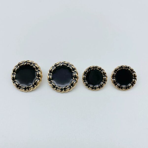 18/23mm Black Metal Shank Buttons for Pants 50pcs - Image 3