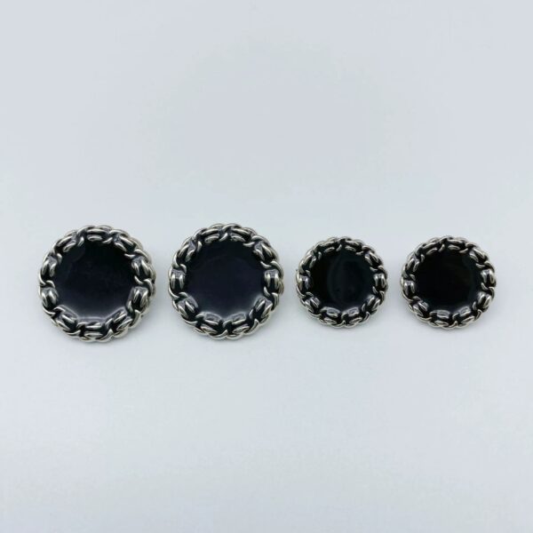 18/23mm Black Metal Shank Buttons for Pants 50pcs - Image 4