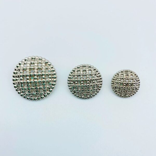 Gold & Silver Round Hollow Shank Metal Buttons for Coats 48 Pack - Image 2