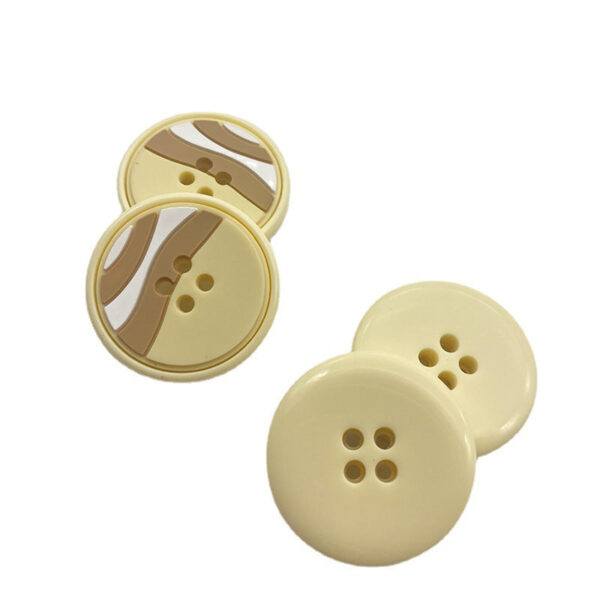 25/28mm Rubber Round Resin Buttons 48 Pack(4 Mixed Colors) - Image 2