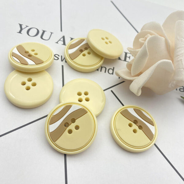 25/28mm Rubber Round Resin Buttons 48 Pack(4 Mixed Colors) - Image 6